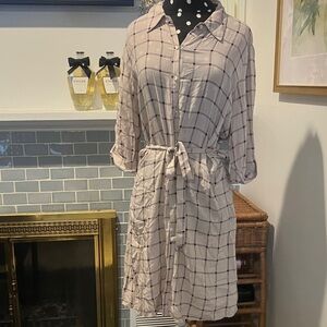 Victoria's Secret Light Plaid Belted Dress